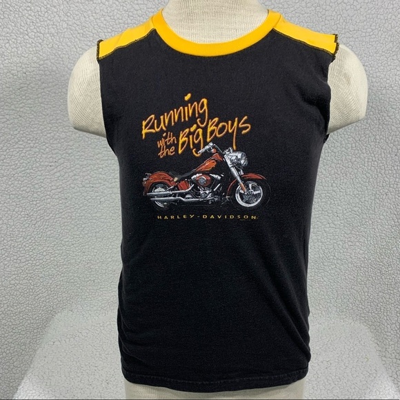 Harley-Davidson Kids size L (14-16) Sleeveless T Shirt Top - Picture 1 of 6